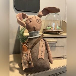 Primitive Bunny with Carrot Bag